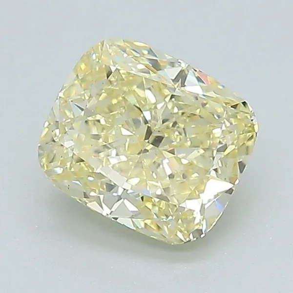 1.26ct CUSHION Fancy Intense Yellow VS1 Coloured Lab diamond