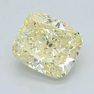 1.26ct CUSHION Fancy Intense Yellow VS1 Coloured Lab diamond