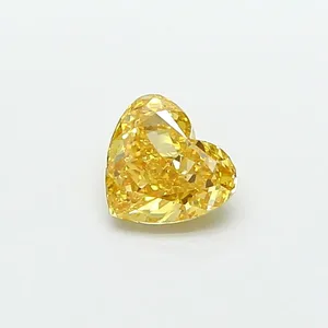 1.03ct HEART Fancy Intense Yellow VS1 Coloured Lab diamond