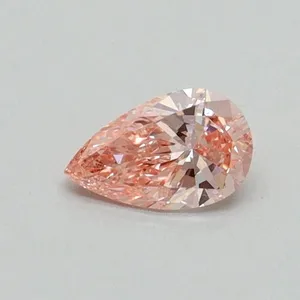 0.3ct PEAR Fancy Vivid Pink VVS2 Coloured Lab diamond