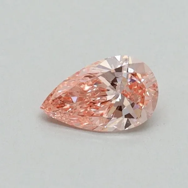 0.3ct PEAR Fancy Vivid Pink VVS2 Coloured Lab diamond