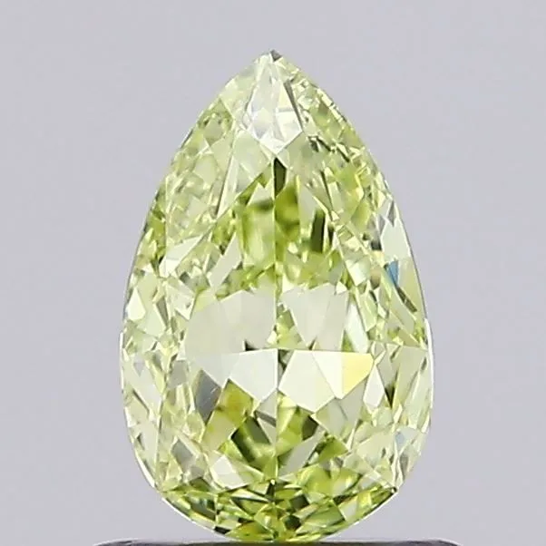 0.82ct PEAR Fancy Yellow VVS2 Coloured Lab diamond