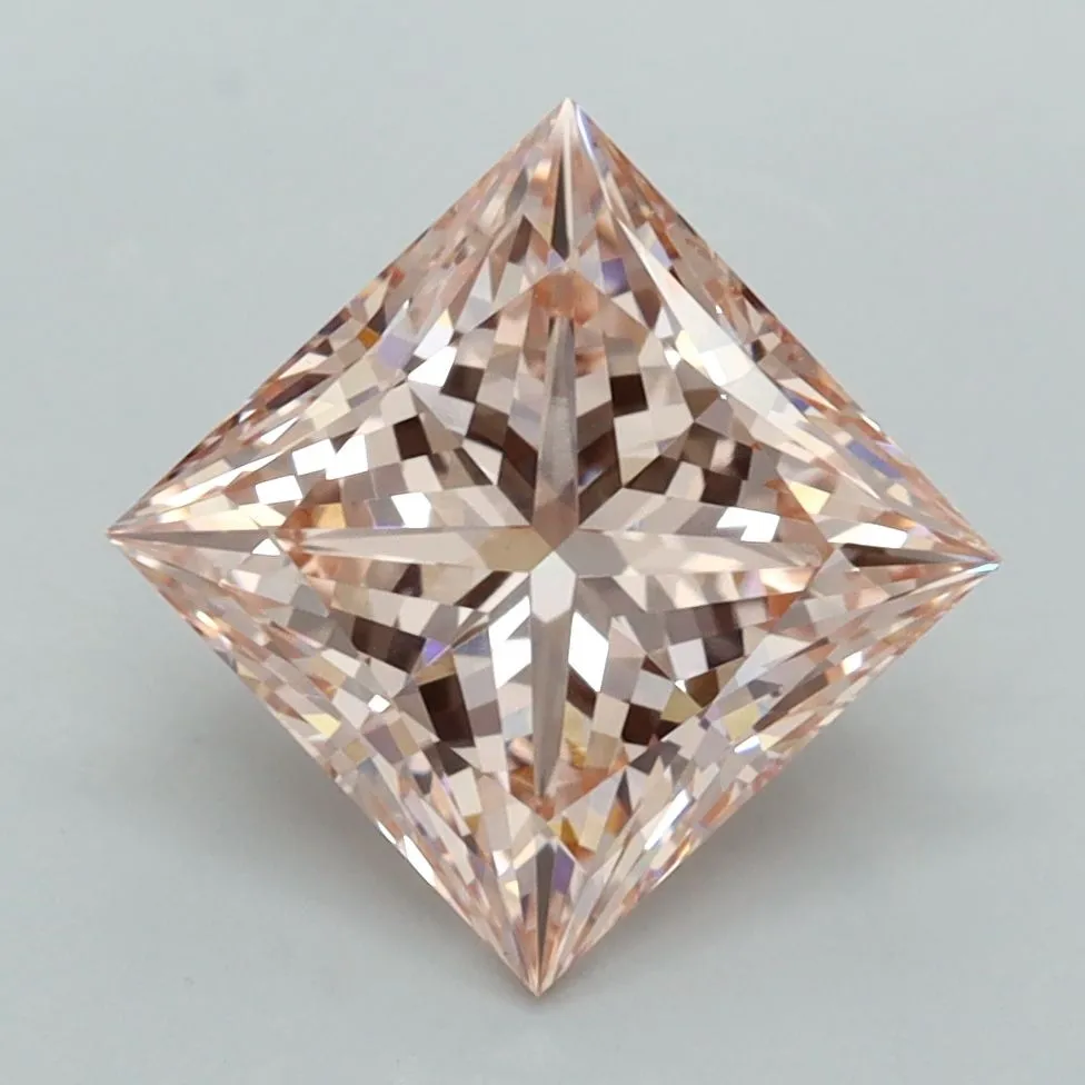3.05ct PRINCESS Fancy Intense Pink VVS2 Coloured Lab diamond