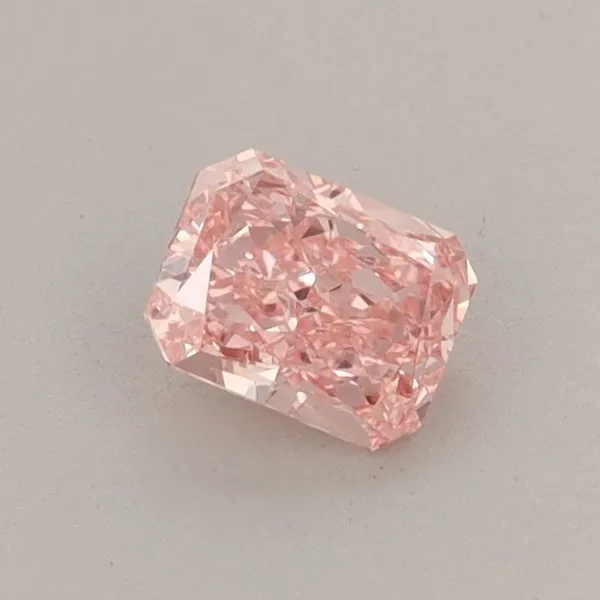 0.43ct RADIANT Fancy Vivid Pink VS1 Coloured Lab diamond