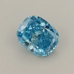 0.5ct CUSHION Fancy Vivid Blue VS1 Coloured Lab diamond