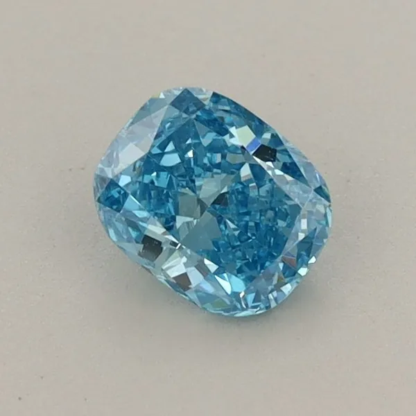 0.5ct CUSHION Fancy Vivid Blue VS1 Coloured Lab diamond