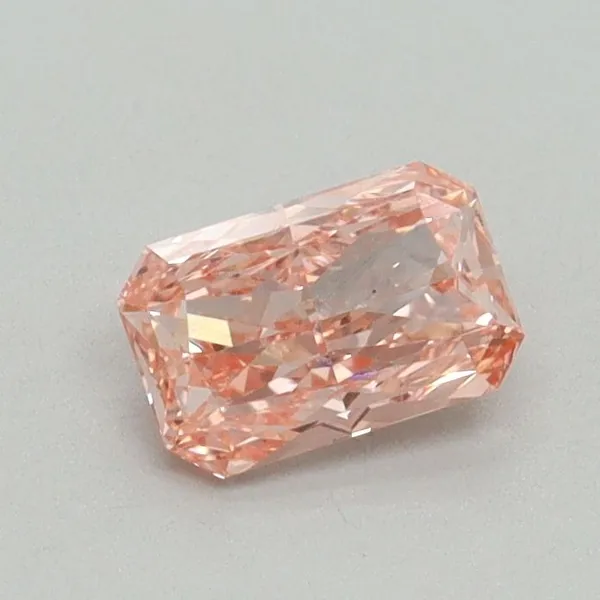 0.52ct RADIANT Fancy Vivid Pink VS2 Coloured Lab diamond