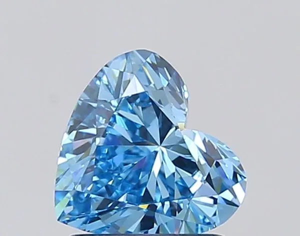 1.03ct HEART Fancy Vivid Blue VVS1 Coloured Lab diamond