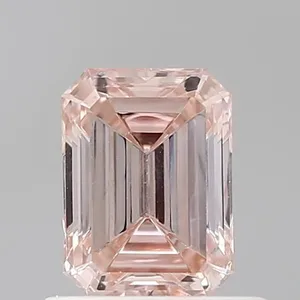 0.75ct EMERALD Fancy Brown Pink VVS2 Coloured Lab diamond
