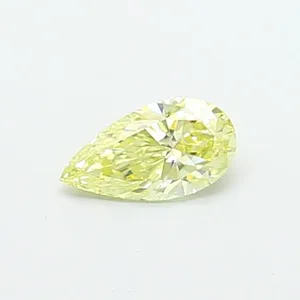 0.38ct PEAR Fancy Yellow VS1 Coloured Lab diamond
