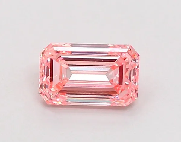 1.11ct EMERALD Fancy Intense Pink VS1 Coloured Lab diamond