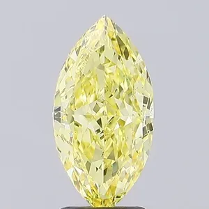 1.88ct MARQUISE Fancy Intense Yellow VS1 Coloured Lab diamond