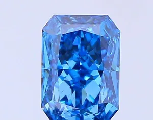 0.77ct RADIANT Fancy Vivid Blue VS2 Coloured Lab diamond