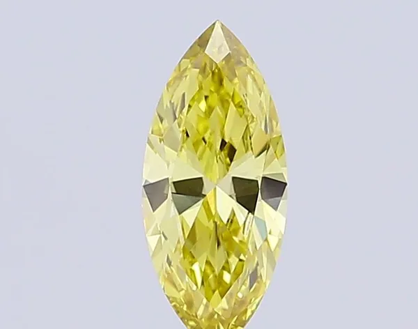 1.59ct MARQUISE Fancy Intense Yellow VVS2 Coloured Lab diamond