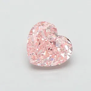 1.06ct HEART Fancy Vivid Pink VVS2 Coloured Lab diamond