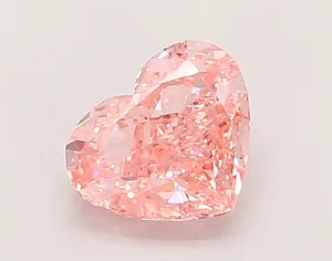 1.06ct HEART Fancy Vivid Pink VVS1 Coloured Lab diamond