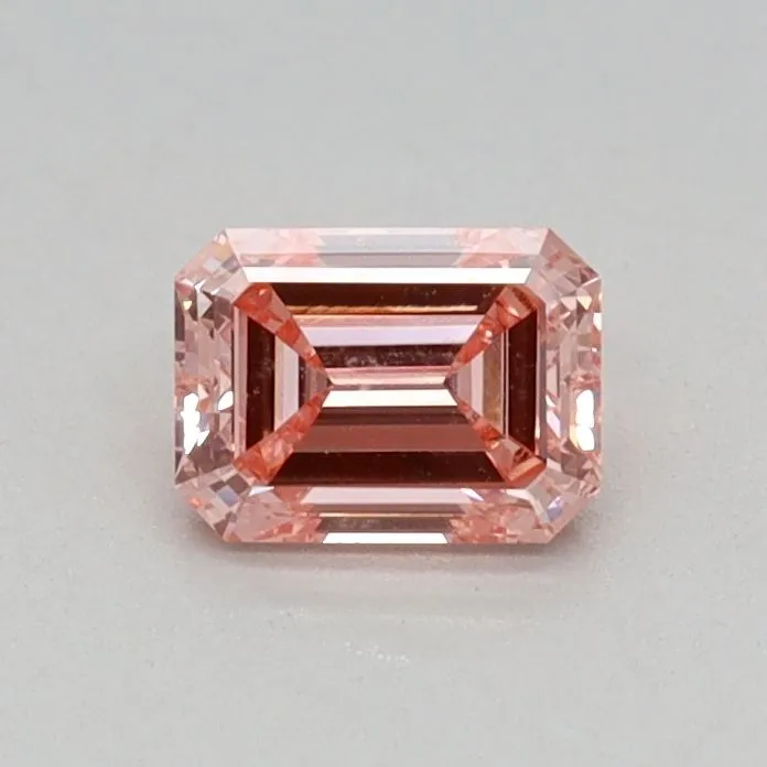 0.34ct EMERALD Fancy Vivid Pink VS1 Coloured Lab diamond
