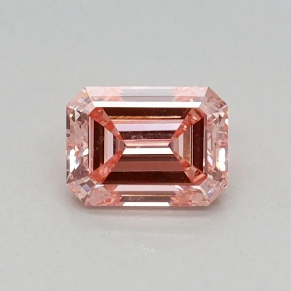 0.34ct EMERALD Fancy Vivid Pink VS1 Coloured Lab diamond