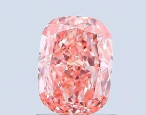 1.15ct CUSHION Fancy Vivid Pink VS2 Coloured Lab diamond