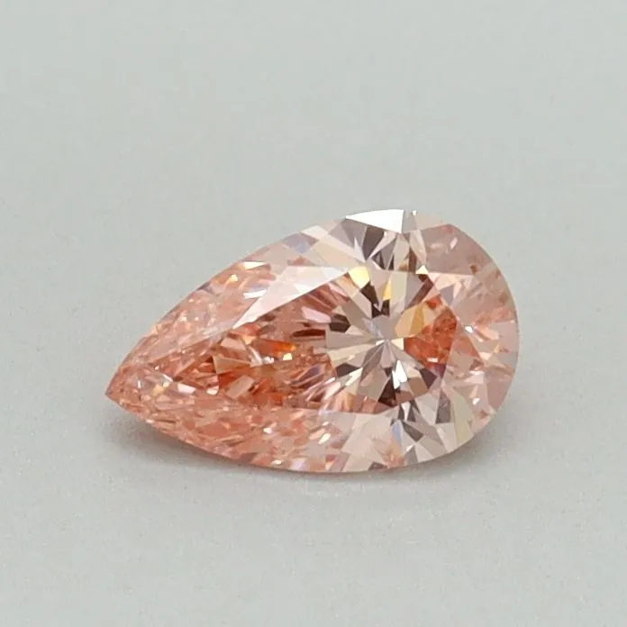 0.34ct PEAR Fancy Vivid Pink SI1 Coloured Lab diamond