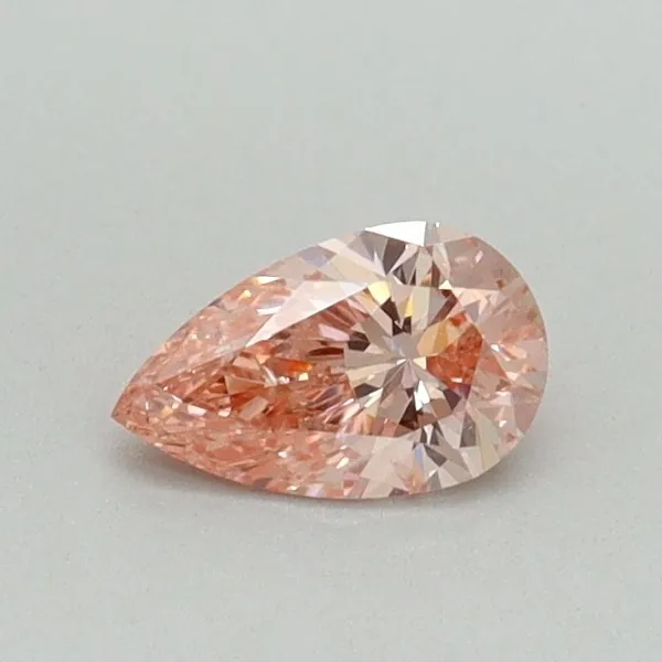 0.34ct PEAR Fancy Vivid Pink SI1 Coloured Lab diamond