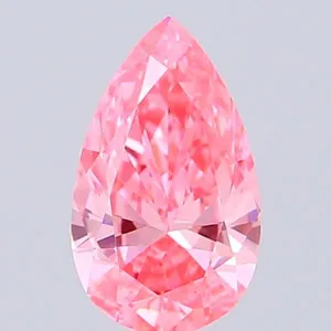 0.36ct PEAR Fancy Vivid Pink VVS2 Coloured Lab diamond