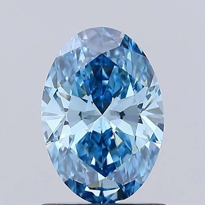 1.05ct OVAL Fancy Vivid Blue VS1 Coloured Lab diamond