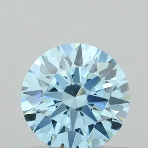0.52ct ROUND Fancy Vivid Blue VVS2 Coloured Lab diamond