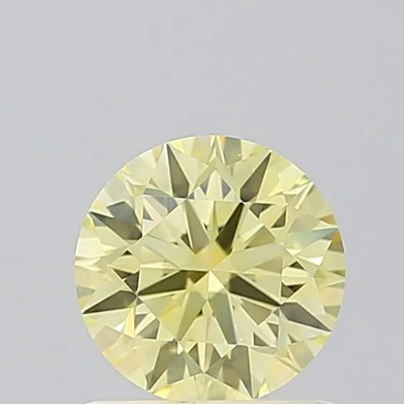 0.68ct ROUND Fancy Intense Yellow VS1 Coloured Lab diamond