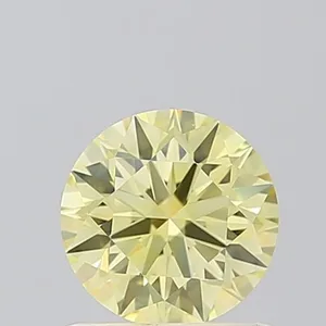 0.68ct ROUND Fancy Intense Yellow VS1 Coloured Lab diamond