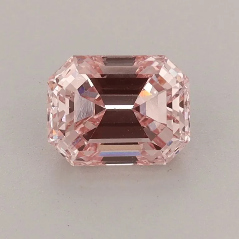 1.00ct EMERALD Fancy Vivid Pink VS1 Coloured Lab diamond
