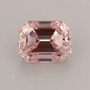 1ct EMERALD Fancy Vivid Pink VS1 Coloured Lab diamond