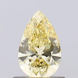 0.51ct PEAR Fancy Intense Yellow VVS2 Coloured Lab diamond