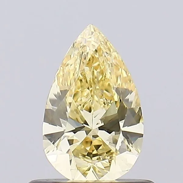 0.51ct PEAR Fancy Intense Yellow VVS2 Coloured Lab diamond