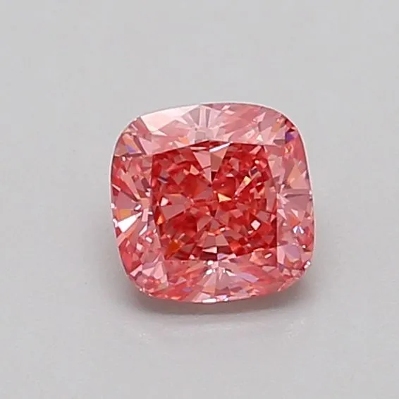 0.57ct CUSHION Fancy Vivid Pink VS1 Coloured Lab diamond