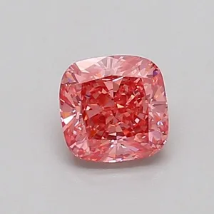 0.57ct CUSHION Fancy Vivid Pink VS1 Coloured Lab diamond