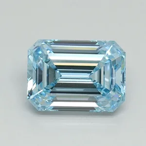 1.02ct EMERALD Fancy Intense Blue VVS2 Coloured Lab diamond