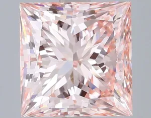3.02ct PRINCESS Fancy Intense Pink VVS2 Coloured Lab diamond