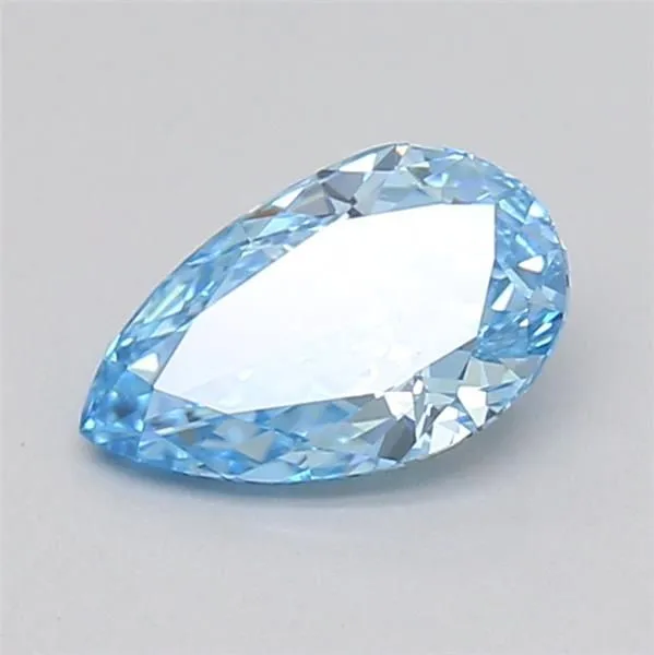 0.39ct PEAR Fancy Vivid Blue VS1 Coloured Lab diamond