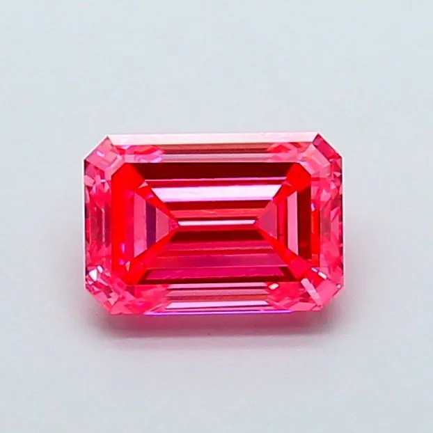 1.19ct EMERALD Fancy Vivid Pink VS1 Coloured Lab diamond