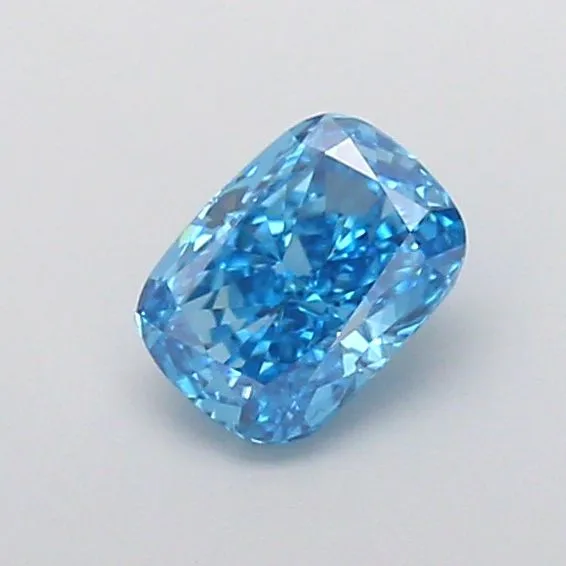 0.95ct CUSHION Fancy Vivid Blue VVS2 Coloured Lab diamond