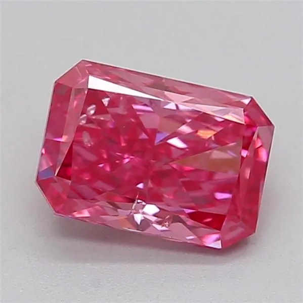 1.27ct RADIANT Fancy Vivid Pink VS2 Coloured Lab diamond
