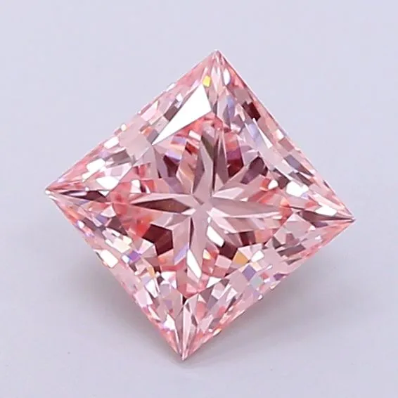 1.57ct PRINCESS Fancy Intense Pink VS1 Coloured Lab diamond