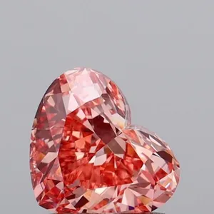 1.05ct HEART Fancy Vivid Pink VS2 Coloured Lab diamond