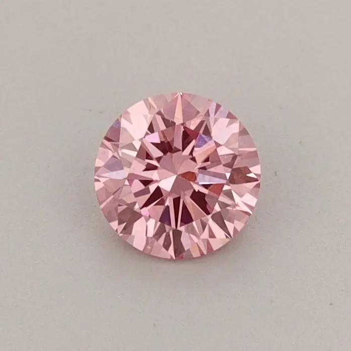 0.35ct ROUND Fancy Vivid Pink VVS2 Coloured Lab diamond