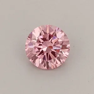 0.35ct ROUND Fancy Vivid Pink VVS2 Coloured Lab diamond