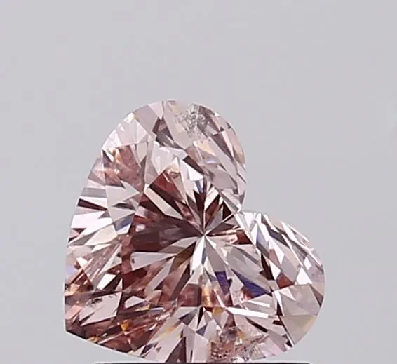 1.01ct HEART Fancy Pink SI2 Coloured Lab diamond