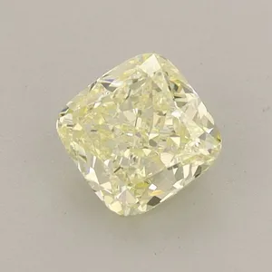 0.71ct CUSHION Fancy Light Yellow VS2 Coloured Lab diamond