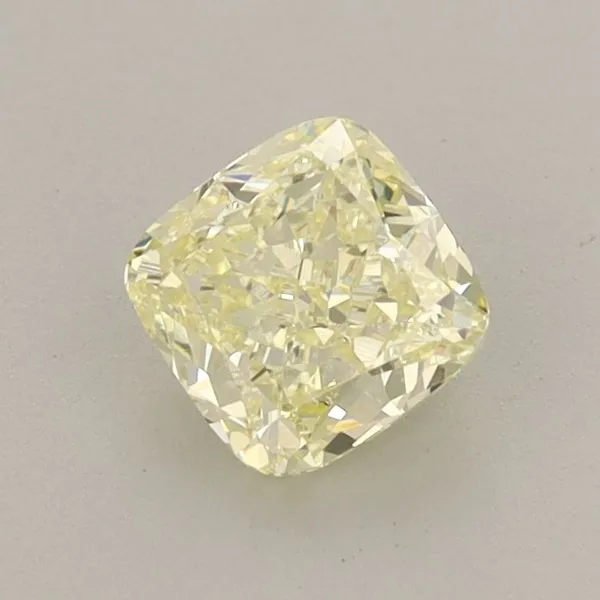 0.71ct CUSHION Fancy Light Yellow VS2 Coloured Lab diamond