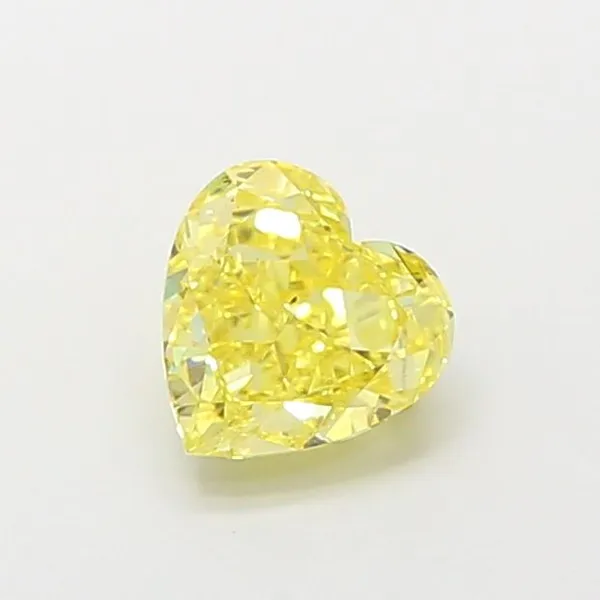 1.51ct HEART Fancy Intense Yellow VS2 Coloured Lab diamond